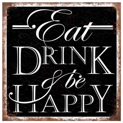 The Range Enjoy Drinks Metal Wall Art