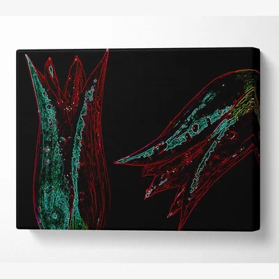 The Range Twin Flowers Canvas Print Wall Art - Yellow / 101.6cm