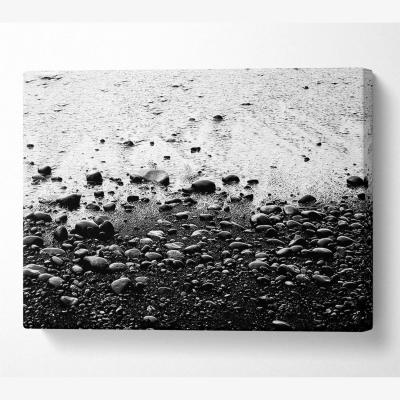 The Range Seashore Pebbles Canvas Print Wall Art - Yellow / 35.56cm