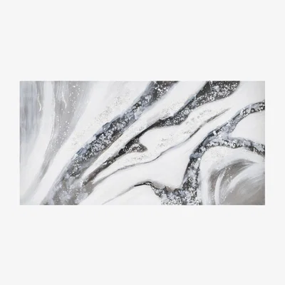 The Range Embellished Monochome Marble Canvas