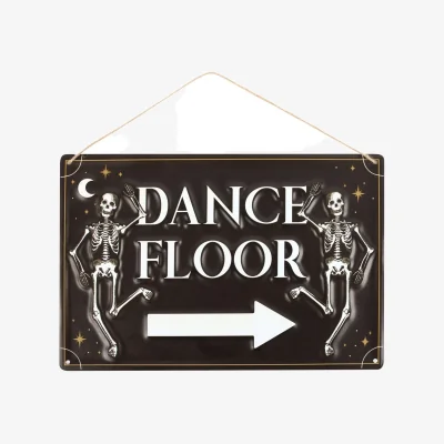 The Range Something Different Dance Floor Metal Hanging Sign - Black/White/Gold