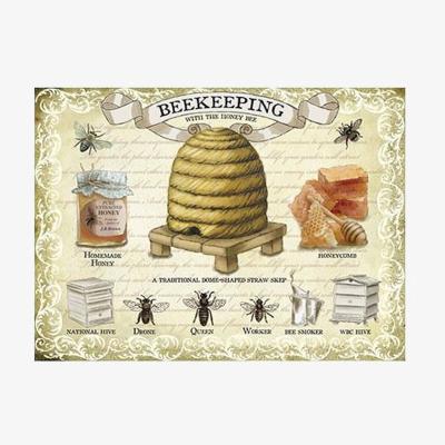 The Range Beekeeping Metal Sign - Yellow