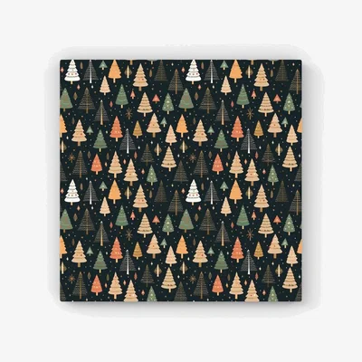 The Range Boho Inspired Christmas Trees HD Metal Print - Green / 56cm