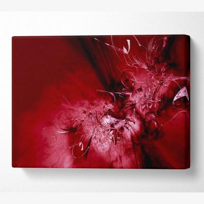 The Range Red Broken Glass Canvas Print Wall Art - Yellow / 35.56cm