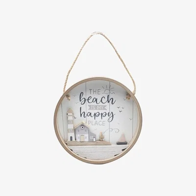 The Range Happy Place At Beach Plaque  - White