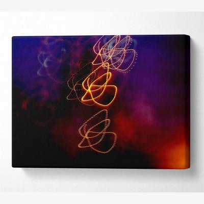 The Range Fire Flies Canvas Print Wall Art - Yellow / 81.28cm