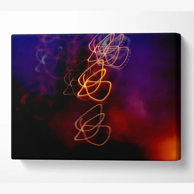 The Range Fire Flies Canvas Print Wall Art - Yellow / 81.28cm