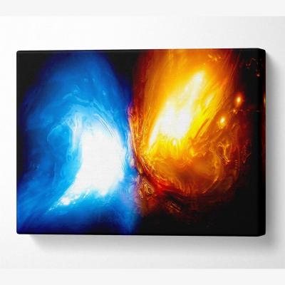 The Range Collision Canvas Print Wall Art - Yellow / 50.8cm