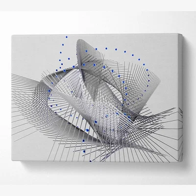 The Range Graphical Equals Canvas Print Wall Art - Yellow / 35.56cm