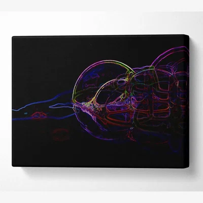 The Range Bubbles Canvas Print Wall Art - Yellow / 35.56cm
