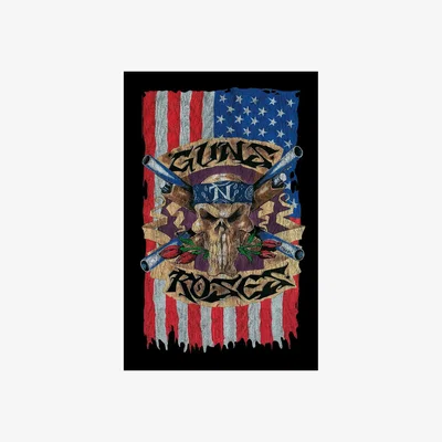 The Range Guns N Roses Flag Textile Poster - Black/Red/Blue