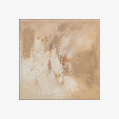 The Range Dimensional Hand Painted Abstract Art - Neutral