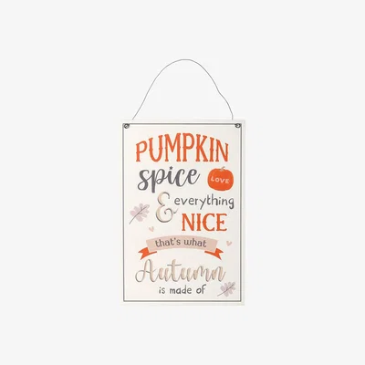 The Range Pumpkin Spice Hanging Sign - Multicolour