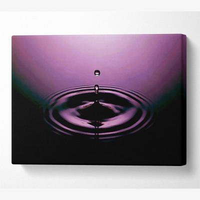 The Range Purple Water Droplet Canvas Print Wall Art - Yellow / 81.28cm