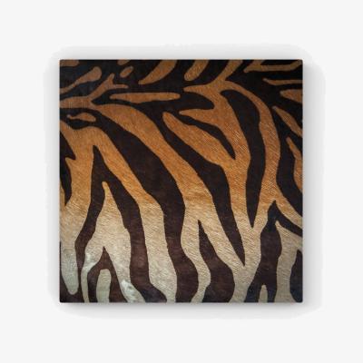 The Range Tiger Skin Print HD Metal Print - Brown / 40cm