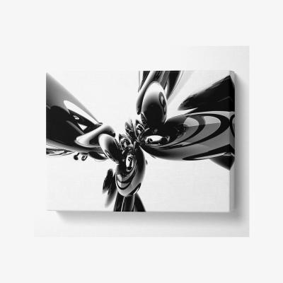 The Range Magic Eight Ball Black n White Canvas Print Wall Art - Yellow / 81.28cm