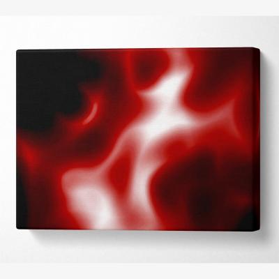 The Range Through The Red Mist Canvas Print Wall Art - Yellow / 81.28cm