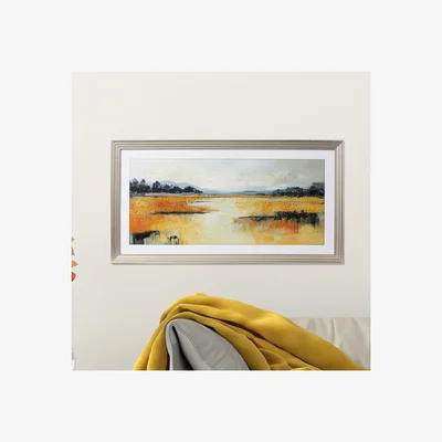 The Range Vibrant Marshland Crystal Framed Art - Multicolour