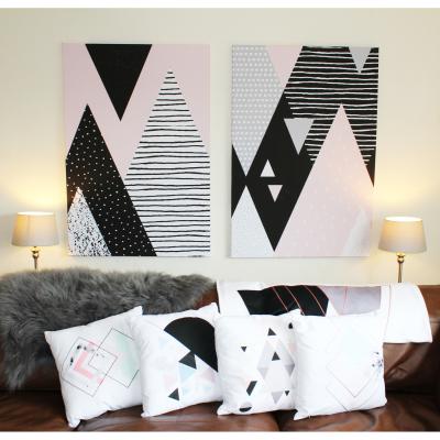 The Range 'GEO Shapes' Graphic Art Print on Canvas - Pink / 114cm / 77cm