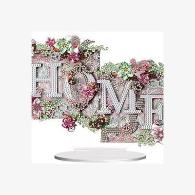 The Range Pink Home Floral Tabletop Diamond Painting Kit – Diamond Art for Adults