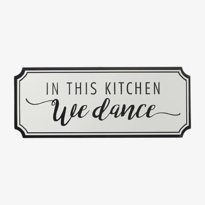 The Range In This Kitchen We Dance Sign  - White