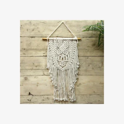 The Range Macrame Wall Hanging Over Abundance - White