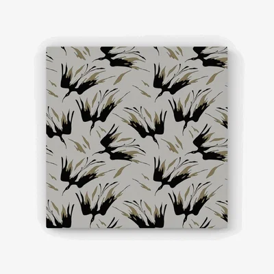 The Range Black And Gold Fire Bird Silhouettes HD Metal Print - Grey / 56cm
