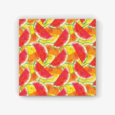 The Range Melon Print HD Metal Print - Red / 56cm