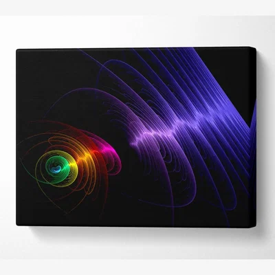 The Range Rainbow Ripple Canvas Print Wall Art - Yellow / 66.04cm