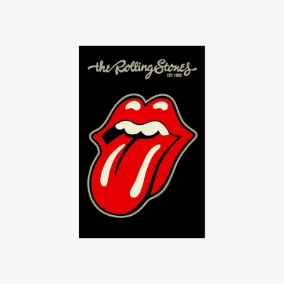 The Range The Rolling Stones Tongue Textile Poster - Black/Red