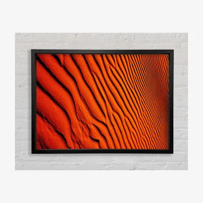 The Range Texture Of The Desert Sands Framed Print Abstract Prints - Black
