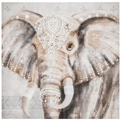 The Range Embellished Elephant Canvas