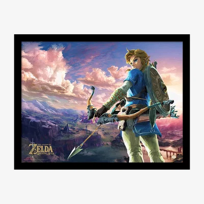 The Range The Legend of Zelda Breath of the Wild (Hyrule Scene Landscape) Framed Print