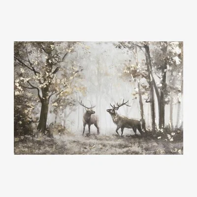 The Range Foiled Woodland Stag Canvas