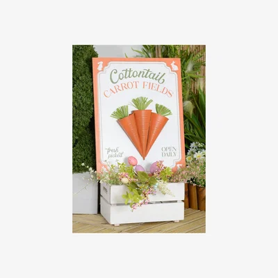 The Range Cottontail Carrot Fields Plaque - Orange