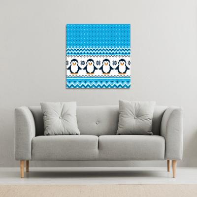The Range New Year'S Gallery Christmas Canvas - Blue / 46cm