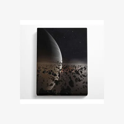 The Range Collided Canvas Print - Black / 81.28cm