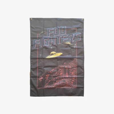 The Range Foo Fighters UFO Textile Poster - Black