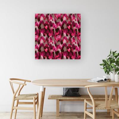 The Range Modern Pink Animal Print Canvas Print - Pink / Small