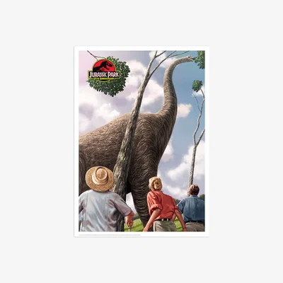 The Range Jurassic Park Brachiosaurus Limited Edition A3 Art Print - Multi