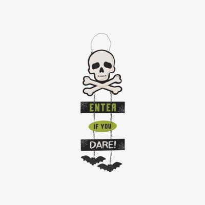 The Range Enter If You Dare Chain Sign - Black