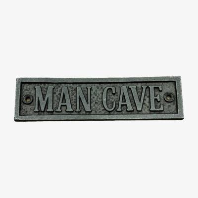 The Range Rustic Cast Iron Man Gave Plaque  - Brown