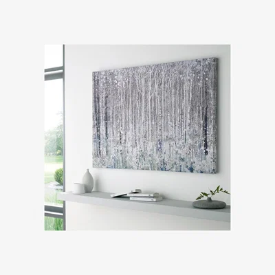 The Range Watercolour Woods Printed Canvas - Grey