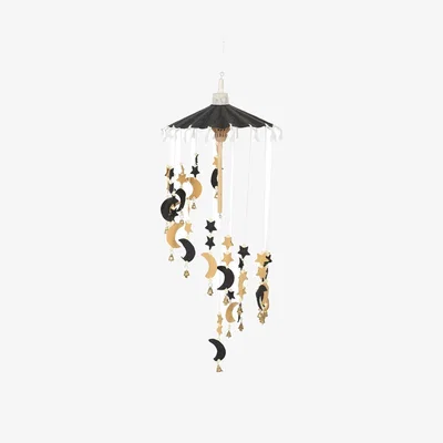 The Range Celestial Moon  Star Saa Mobile With Bells - Black