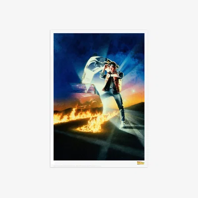 The Range Back to the Future Poster Limited Edition Art Print - Multi