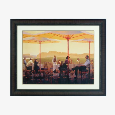 The Range City Framed Winery Terrace Wall Art - Black, Assorted
