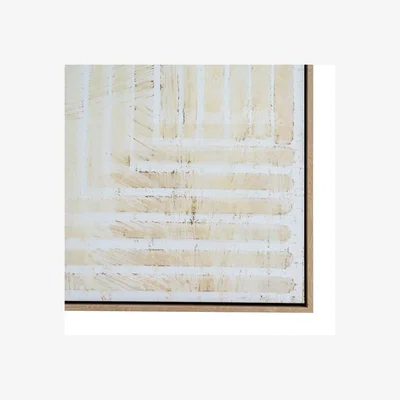 The Range Tellura Hand Painted Canvas in Frame - Artistic Wall Decor - Brown