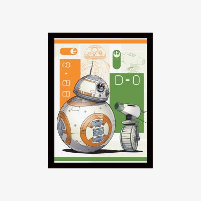 The Range Star Wars The Rise of Skywalker (BB-8 and D-O) Framed Print