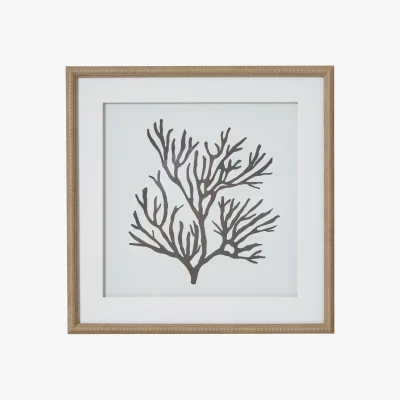 The Range Hill Interiors Reef Coral Framed Print - Brown/White/Black
