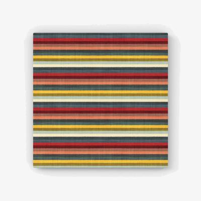 The Range Multicolour Striped Brish Pattern HD Metal Print - Green / 30cm